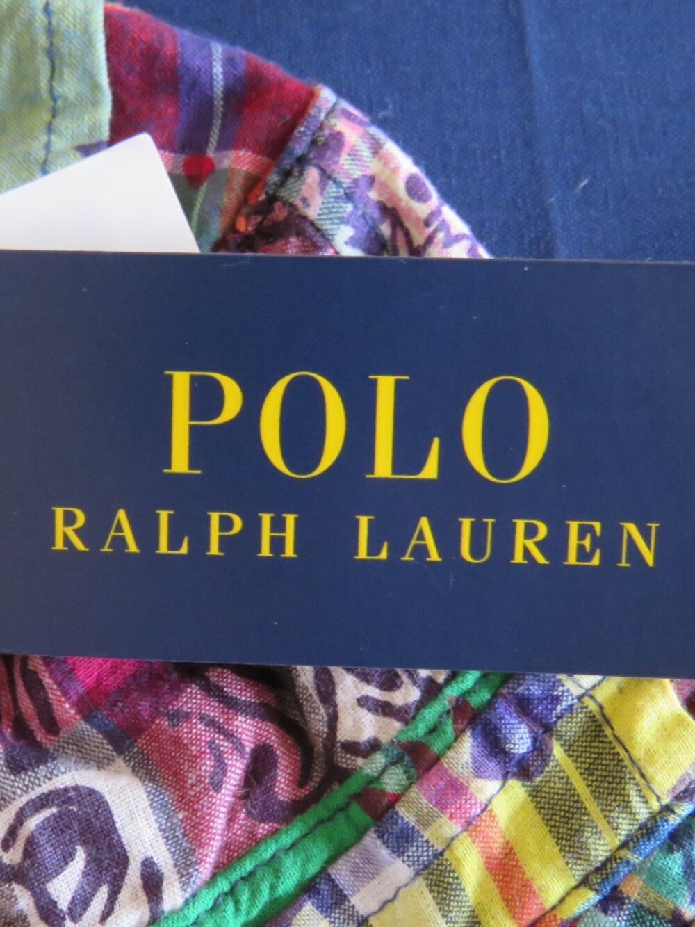Polo Ralph Lauren Patchwork Bucket Hat S/M 58cm 100% Cotton Multicolor NWT - Picture 2 of 10